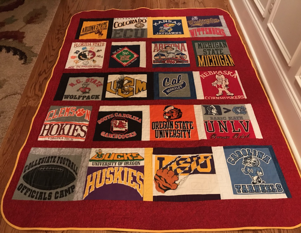 Dawn Griffin, T-shirt Quilt, quilted by The Quilt Peddler