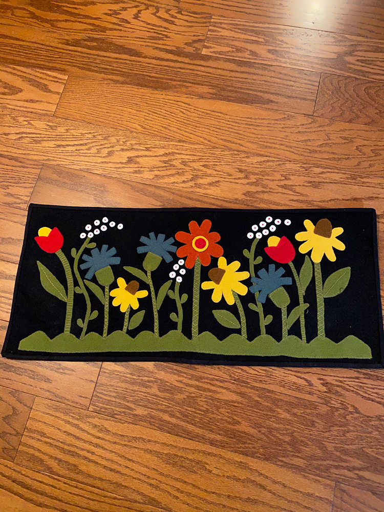 Karen Skinner, wool tablerunner