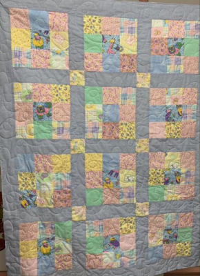 Pastel 9 Sq Blocks SHP Quilt by Julie Fredrickson